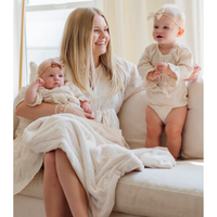 Saranoni | Lush Luxury Receiving Blanket in Natural