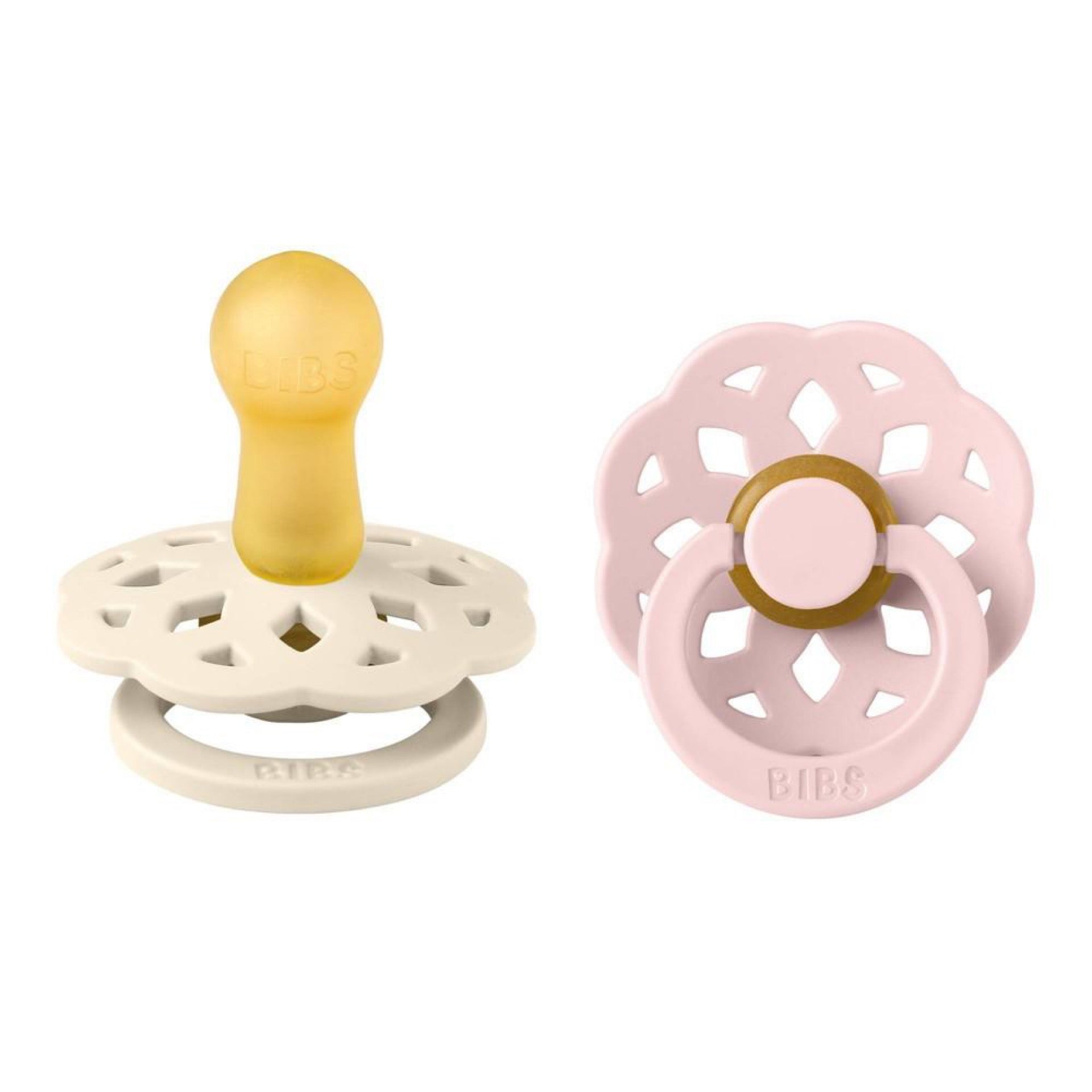 Bibs Boheme Latex Pacifier - 6-18m - Size 2 - Ivory/Blossom