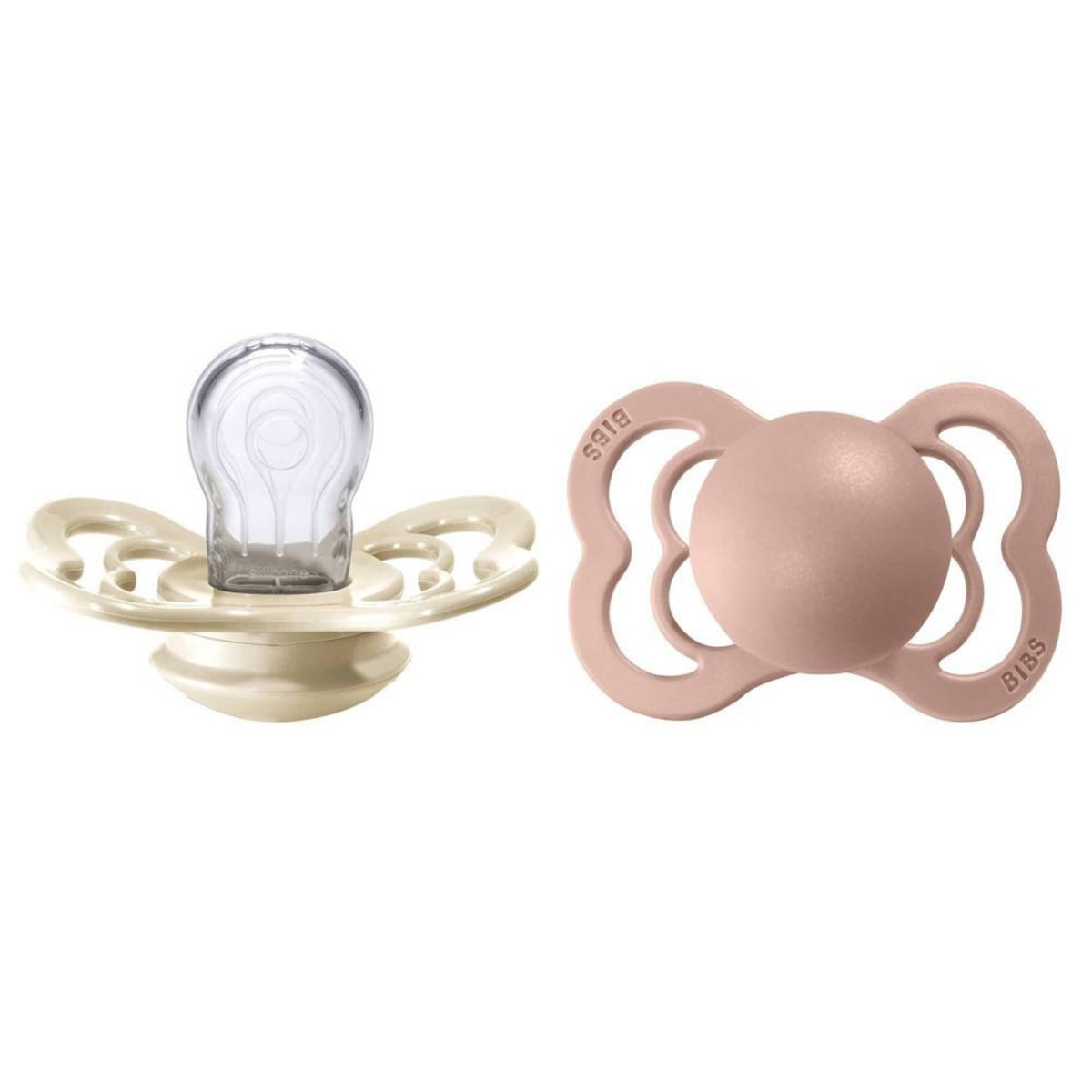 Bibs Supreme Silicone Pacifier - 0-6m - Size 1 - (Ivory/Blush)