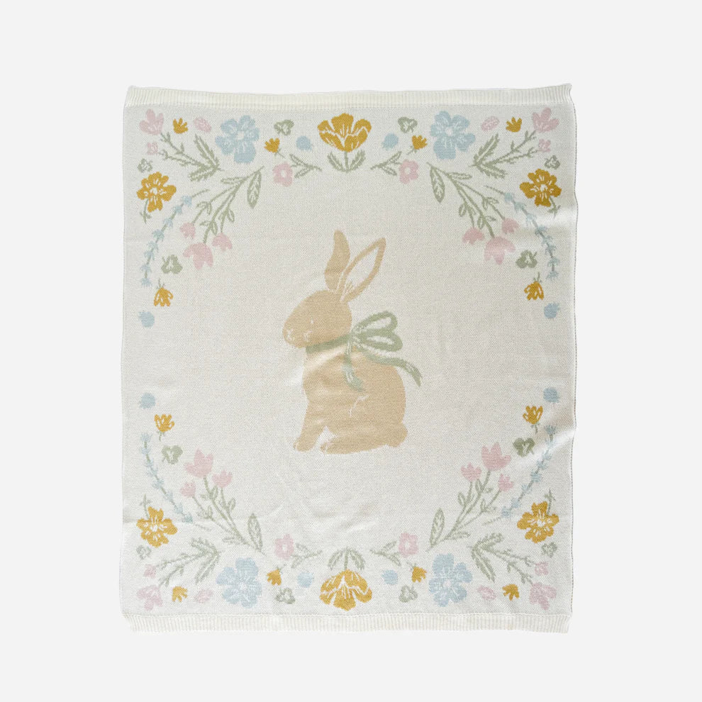 The Blueberry Hill Pastel Floral Bunny Blanket Lovey Gift Set