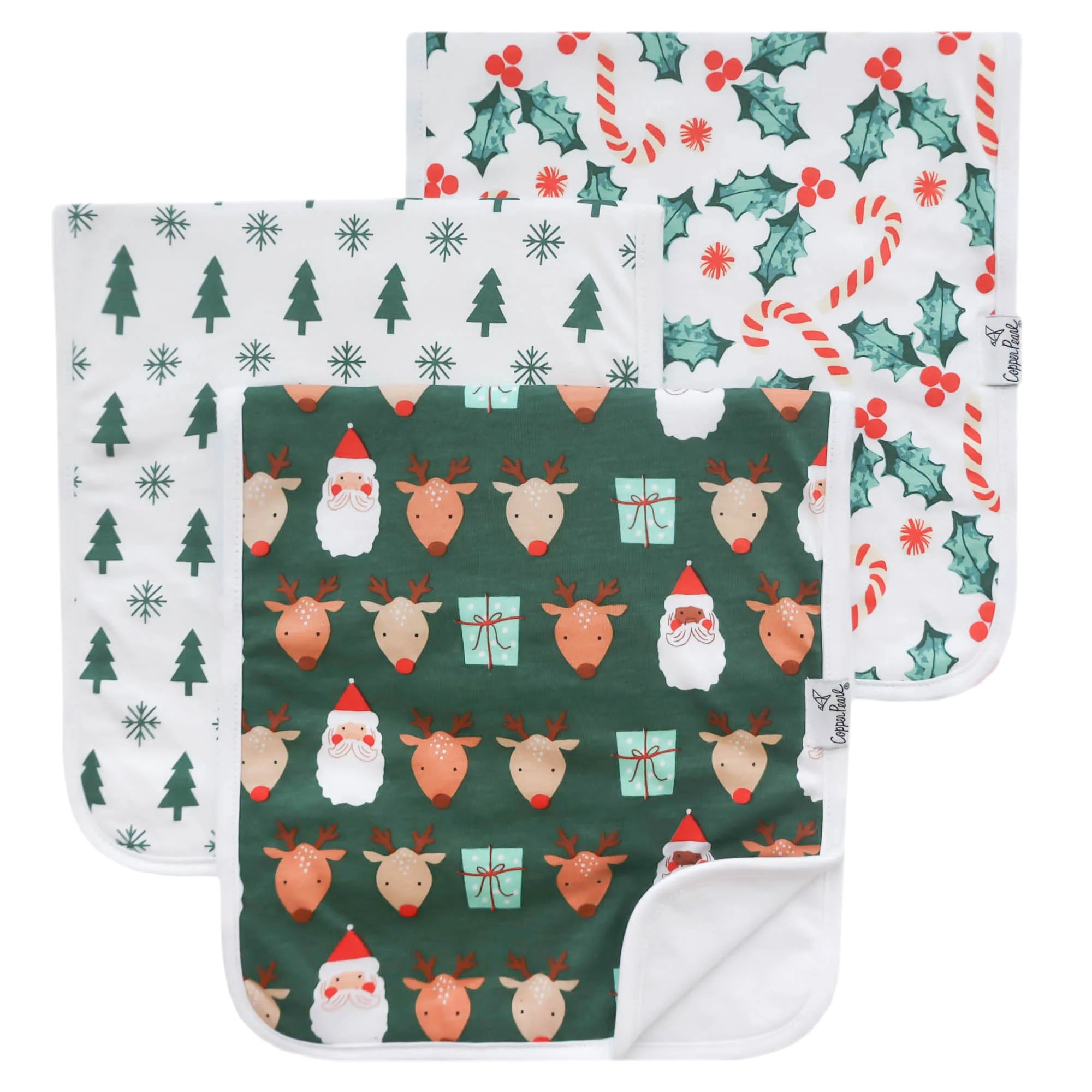 Copper Pearl Prancer Burp cloths