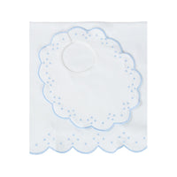 The Proper Peony | Bib & Burp Set - Scallop Dot