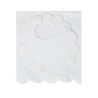 The Proper Peony | Bib & Burp Set - Scallop Dot