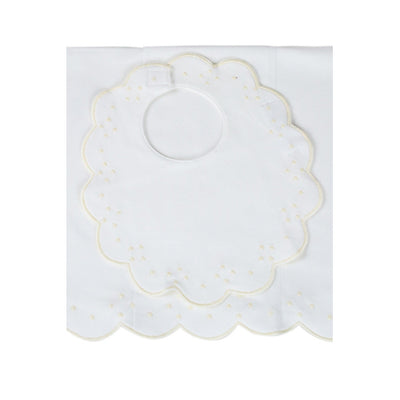 The Proper Peony | Bib & Burp Set - Scallop Dot