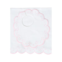 The Proper Peony | Bib & Burp Set - Scallop Dot