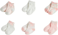 Mud Pie Pink/White Baby Socks 0-6 months