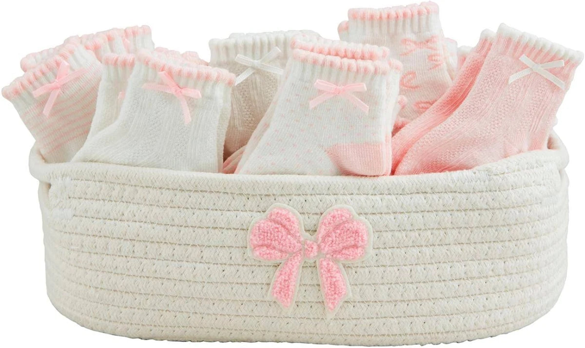 Mud Pie Pink/White Baby Socks 0-6 months