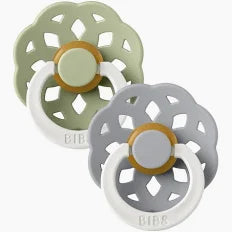 BIBS | Boheme GLOW Pacifiers 2 Pack - Sage/Cloud