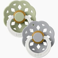 BIBS | Boheme GLOW Pacifiers 2 Pack - Sage/Cloud