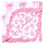 Copper Pearl | Bamboo Ruffled Three-Layer Quilt in Bow My Gosh