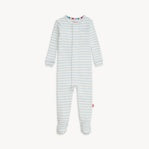 Magnetic Me Blue Stripe Organic Cotton Footie
