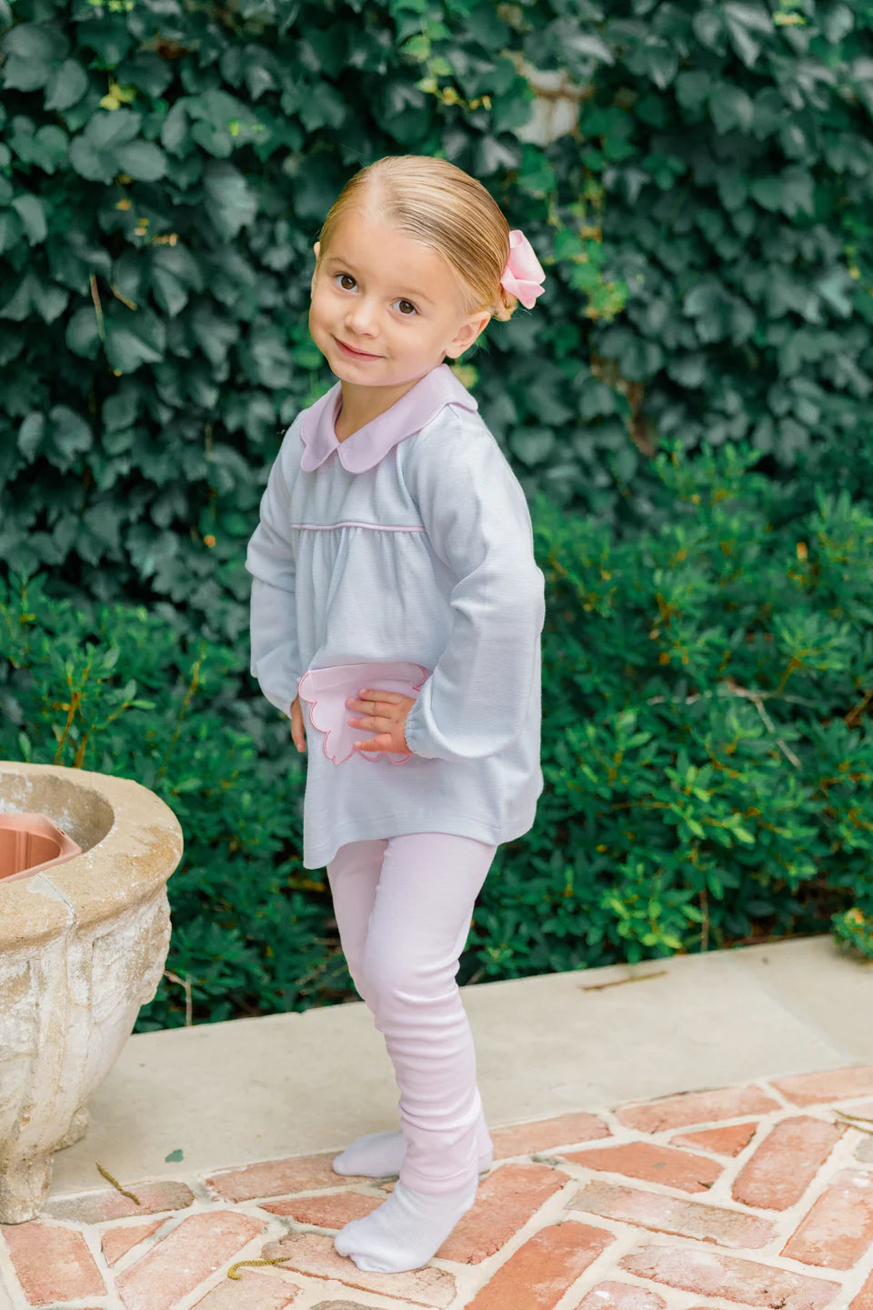 Proper Peony | Scallop Pocket Tunic Set